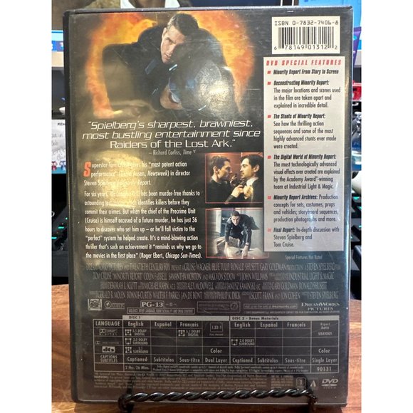 Minority Report DVD Movie Entertainment Tom Cruise Steven Spielberg Colin Farrel - Picture 2 of 6